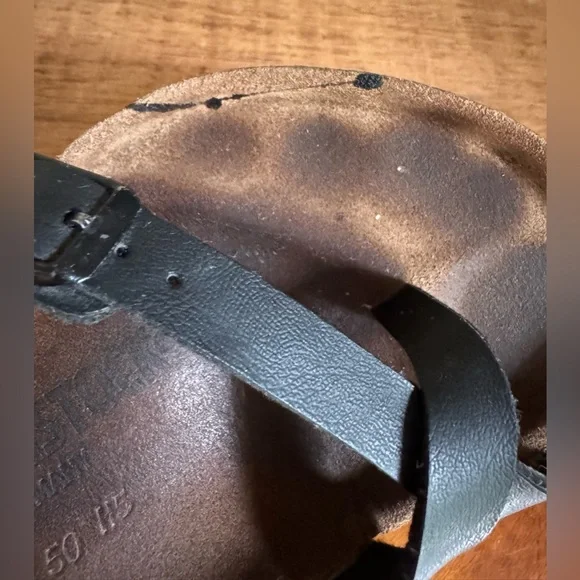 BIRKENSTOCK Black MAYARI Birko-Flor Toe-Loop Slide On Sandals Sz 37 (US 6-6.5) - Picture 11 of 13